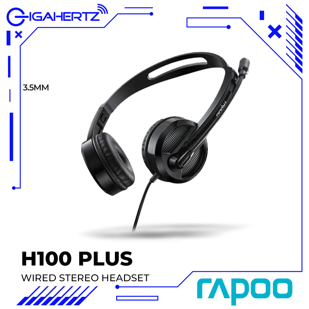 Rapoo H100 Plus Wired Stereo Headset 3.5mm