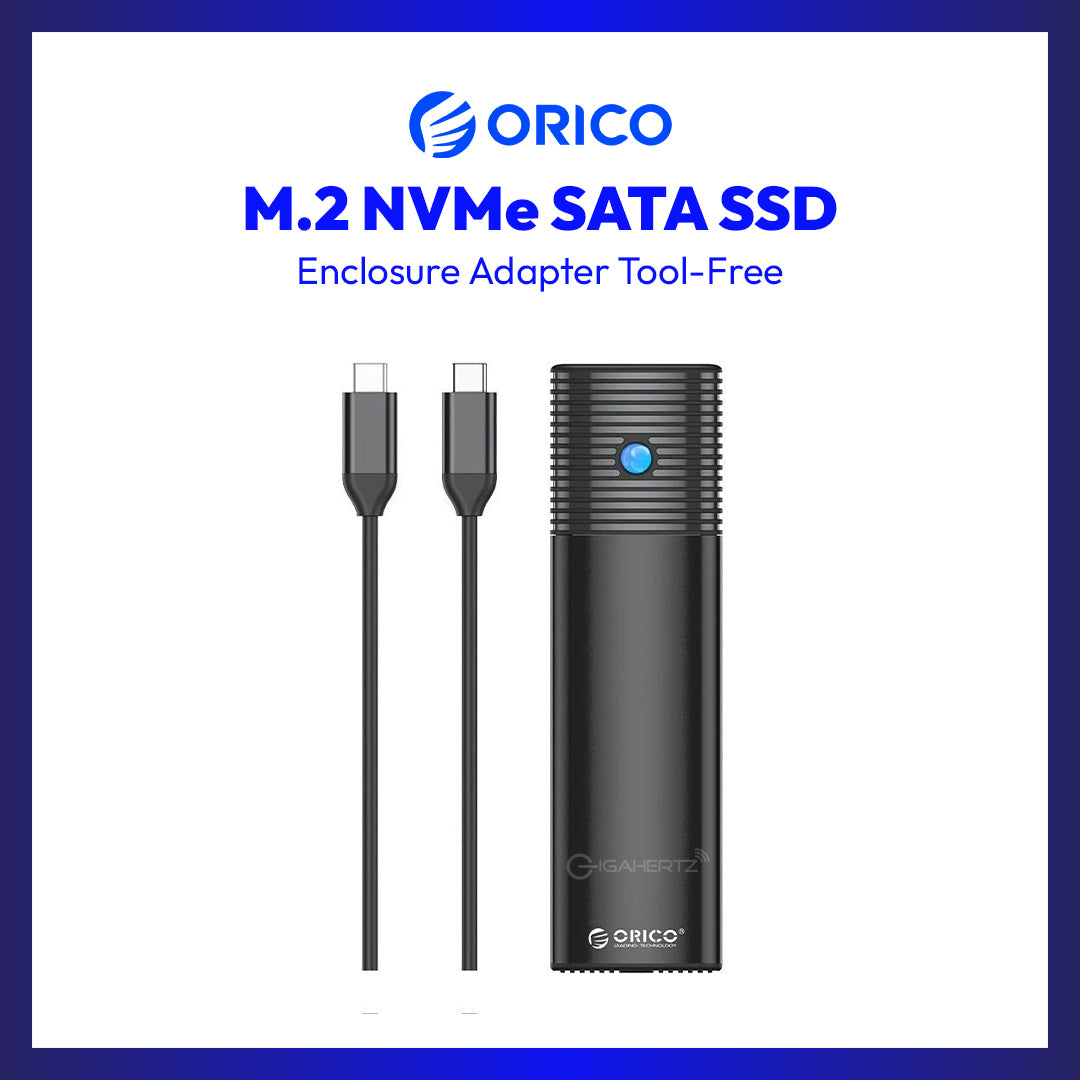 Orico M.2 NVMe SATA SSD Enclosure Adapter Tool-Free, USB C 3.2 Gen 2