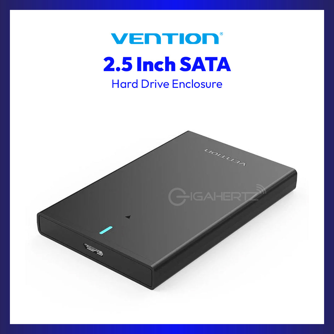 Vention 2.5 Inch SATA Hard Drive Enclosure (USB 3.0 Micro-B) Black