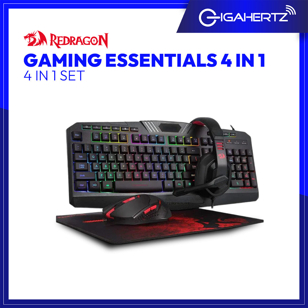 Redragon Gaming Essentials 4 in 1 Set (Keyboard/Mouse/Mousepad/Headset) (S101-BA-2)