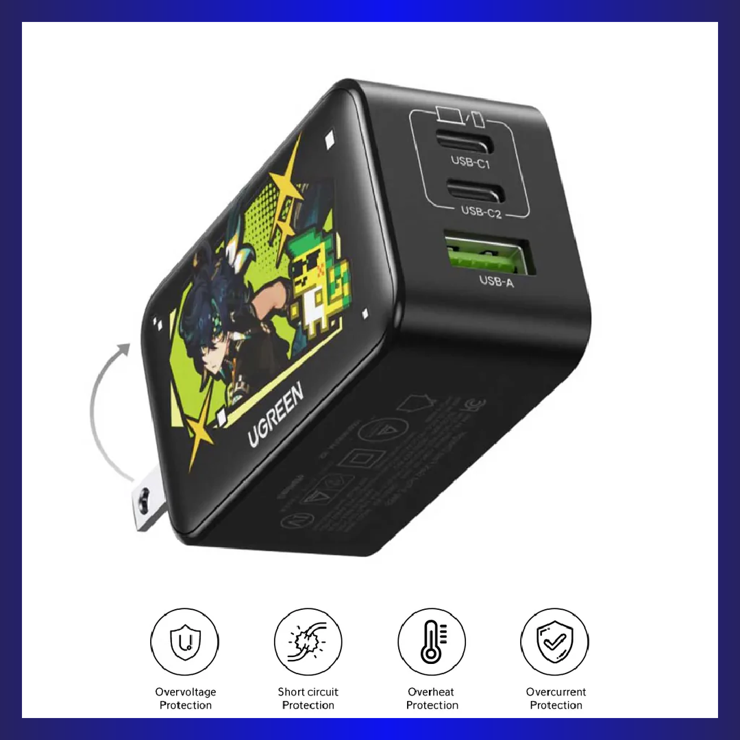 Ugreen Nexode 65W 3-Port GAN Fast Charger (Genshin Impact Design)