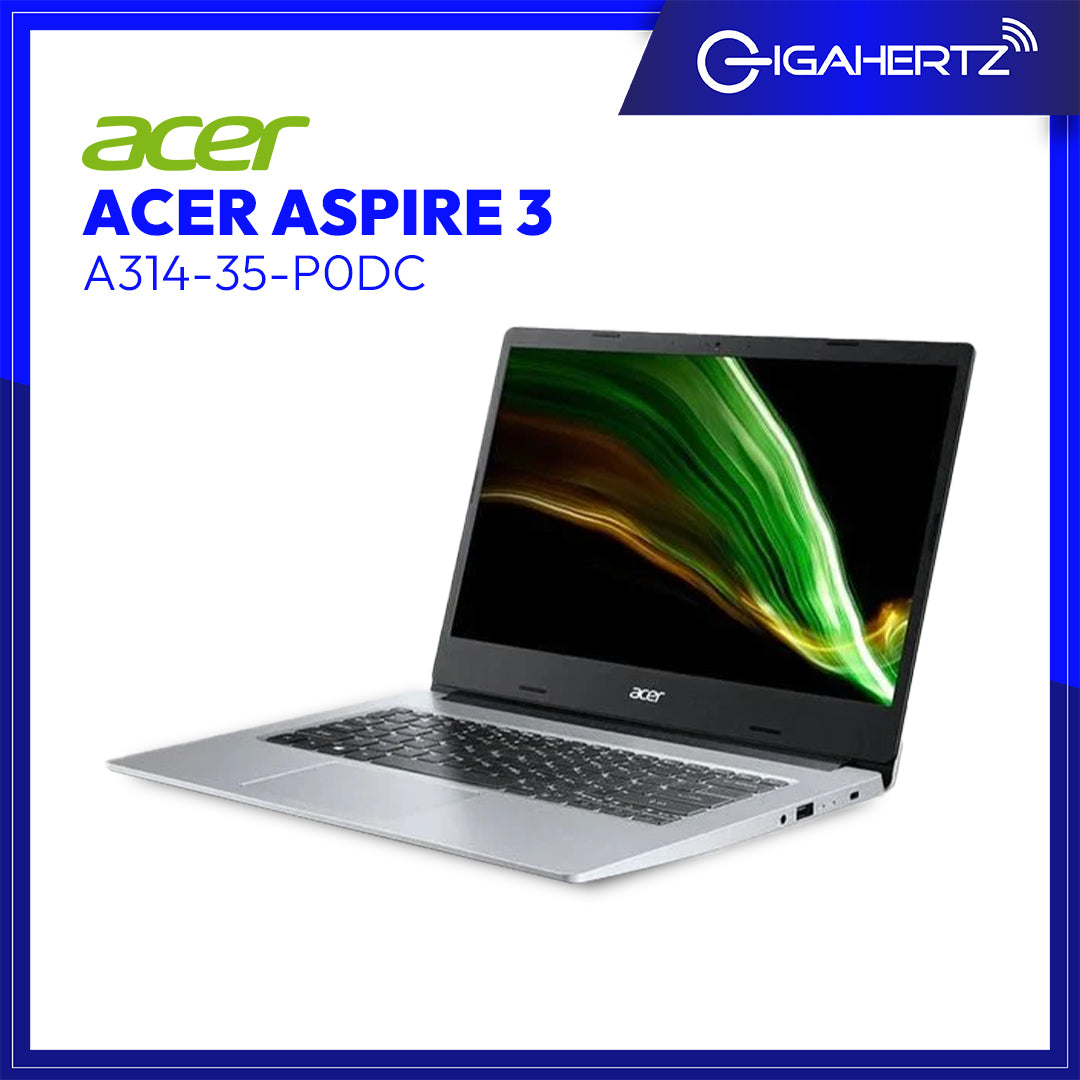 Acer Aspire 3 A314 - 35 - P0DC | Pentium Silver N6000 | UHD Graphics | 8GB RAM | 256GB SSD | WIN 11 | Gigahertz