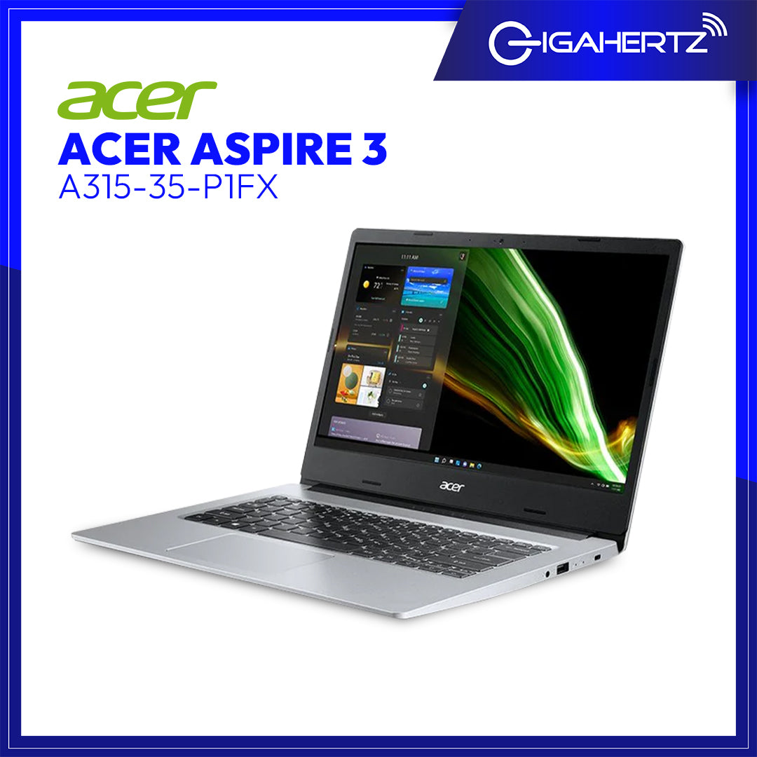 Acer Aspire 3 A315 - 35 - P1FX | 15.6" FHD | Pentium Silver N6000 | UHD Graphics | 8GB RAM | 256GB SSD | WIN 10 | Gigahertz