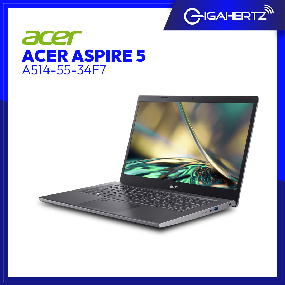 Acer Aspire 5 A514 - 55 - 34F7 Notebook Laptop | 14" FHD | i3 - 1215U | UHD Graphics | 8GB RAM | 256GB SSD | WIN 11 | Gigahertz