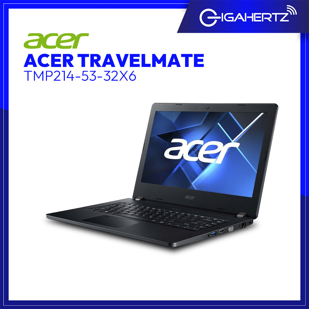 Acer Travelmate TMP214 - 53 - 32X6 Notebook | 14" FHD | i3 - 1115G4 | UHD Graphics | 8GB RAM | 1TB + 128GB SSD | WIN 10 | Gigahertz