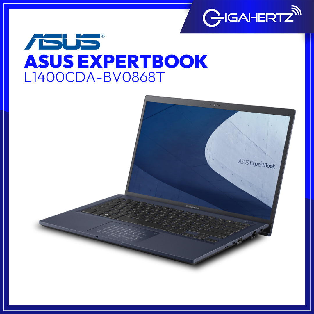 Asus Expertbook L1400CDA - BV0868T | 14" HD | Ryzen 3 3250U | Radeon Graphics | 8GB RAM | 1TB + 128GB SSD | WIN 10 | Gigahertz
