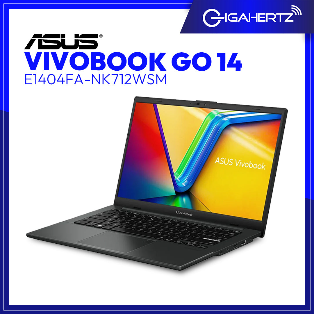Asus Vivobook Go 14 E1404FA-NK712WSM Laptop (Mixed Black) | 14" FHD (1920x1080) | Ryzen 5 7520U | 8GB RAM | 512GB SSD | AMD Radeon Graphics