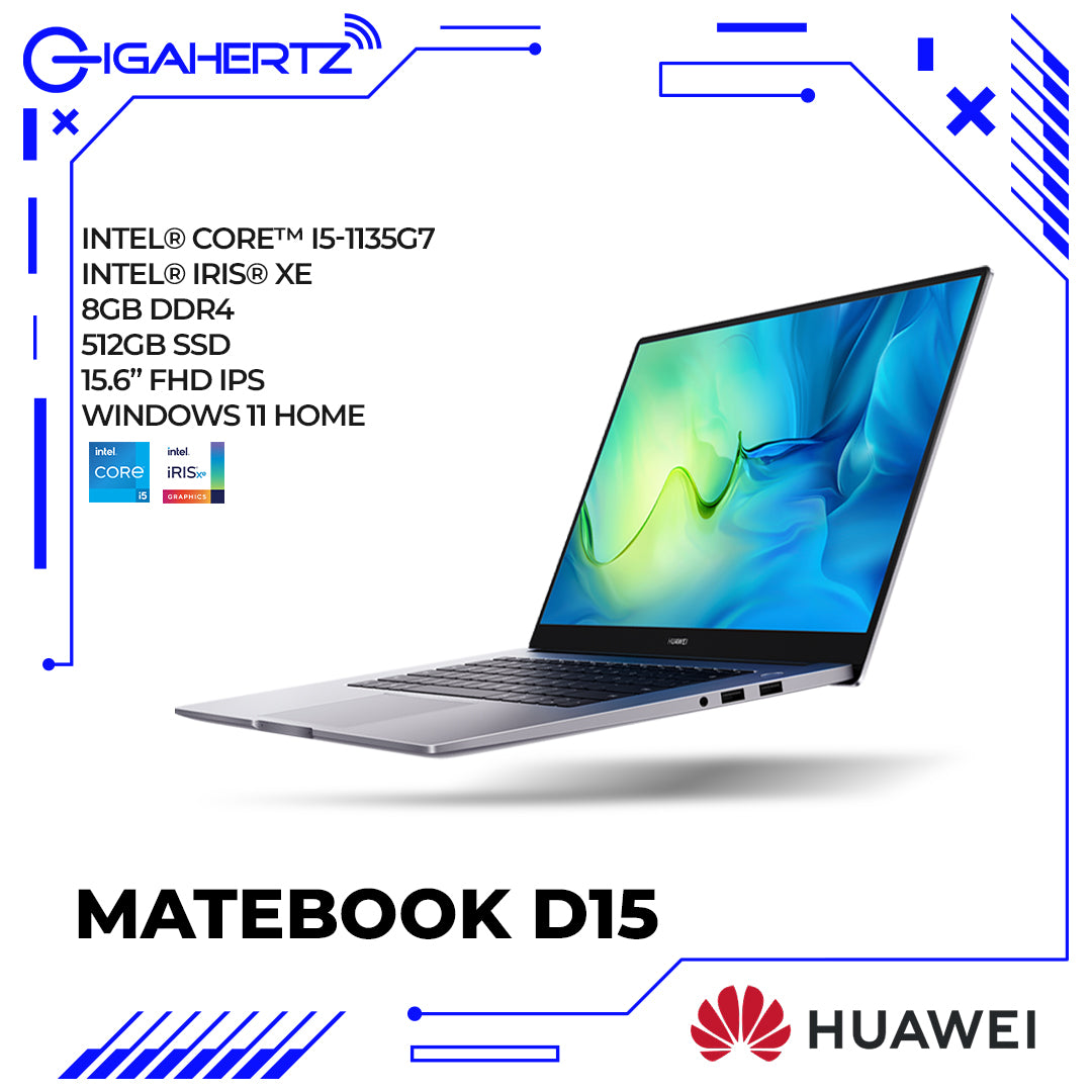 Huawei Matebook D15 i5-1135G7 - 512GB Storage