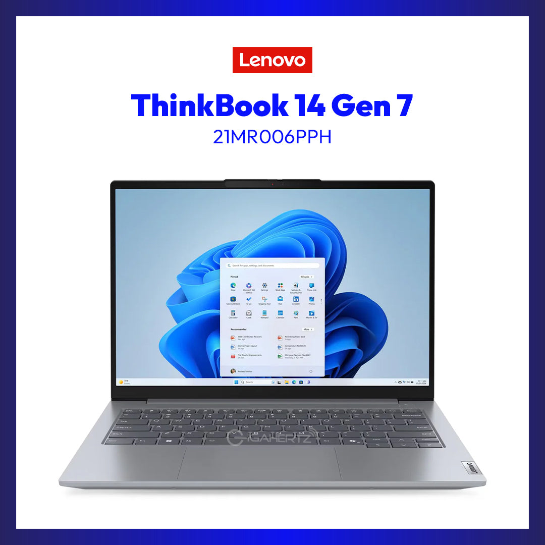 ThinkBook 14 G7 IML 21MR006PPH LAPTOP (GREY) | Intel Core™ Ultra 5 125U | Integrated Intel® Graphics | 1x 8GB SODIMM DDR5-5600 | 512GB SSD M.2 2242 PCIe® 4.0x4 NVMe® | 14" WUXGA | WIN 11