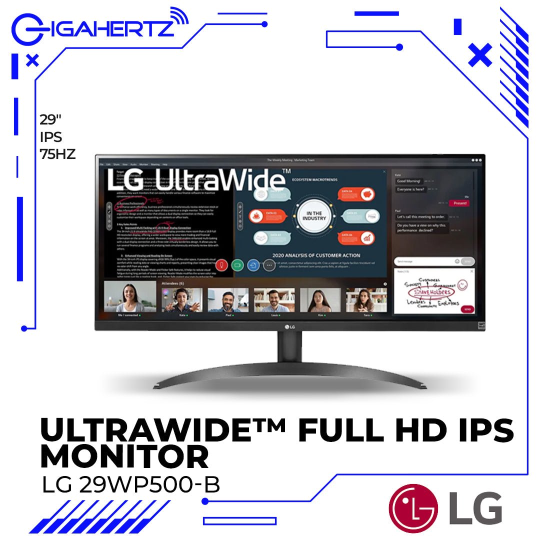 LG 29WP500-B 29'' 21:9 UltraWide™ Full HD IPS Monitor with AMD FreeSync™