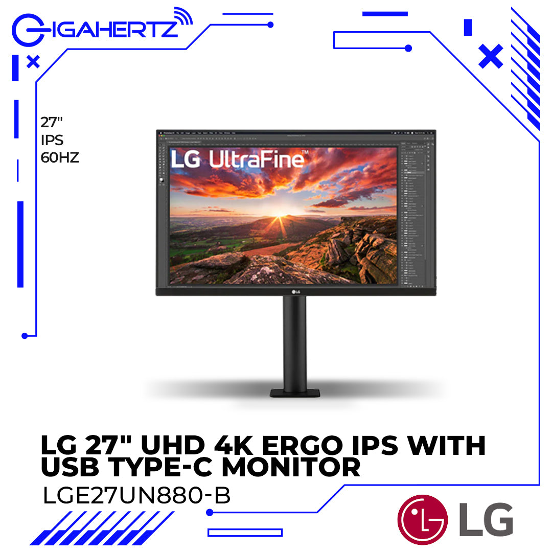 LG 27" (68.58cm) UHD 4K Ergo IPS With USB Type-C™ Monitor