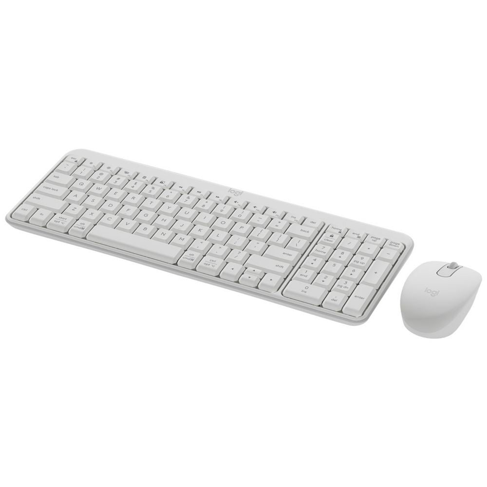 Logitech MK250 Compact Bluetooth Wireless Keyboard & Mouse Combo | Built-in Numpad | 1000 DPI | Multi-OS | 12-Month Battery | White