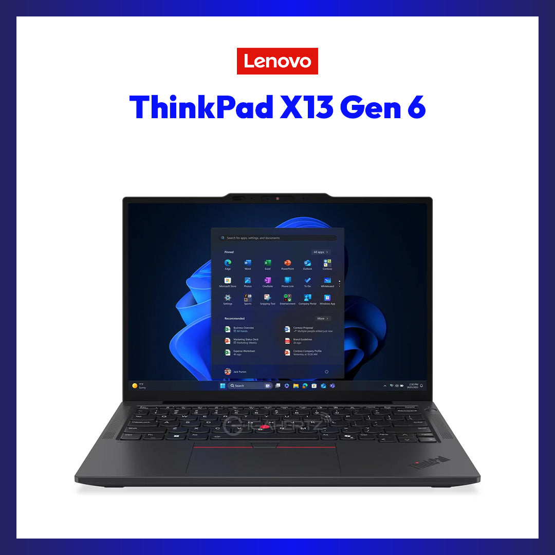 Lenovo ThinkPad X13 Gen 6 | 13.3" WUXGA (1920x1200) IPS | Intel Core Ultra 5 235U | 16GB RAM | 512GB SSD | Intel Graphics