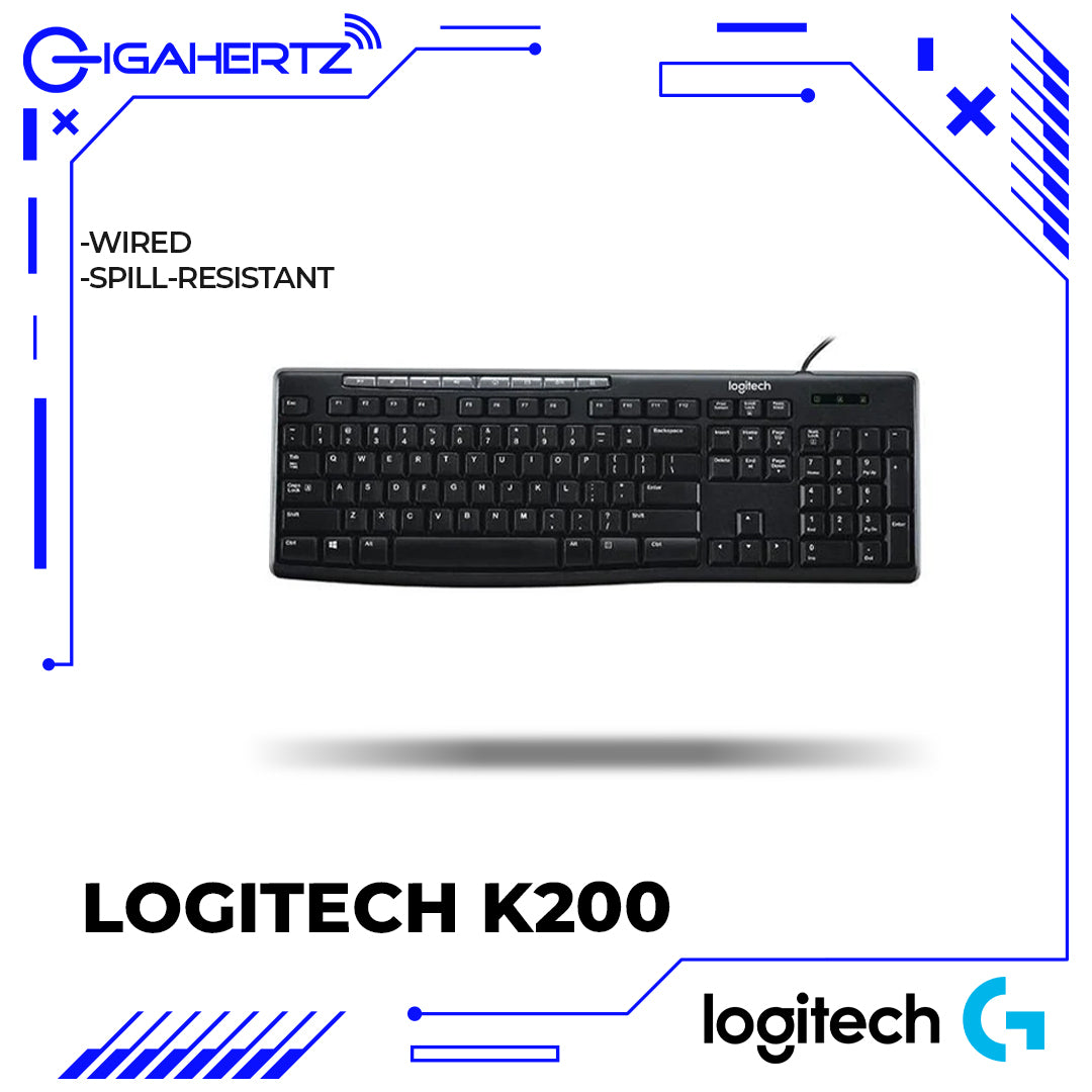 Logitech K200 Media Keyboard With One-touch Media and Internet Keys