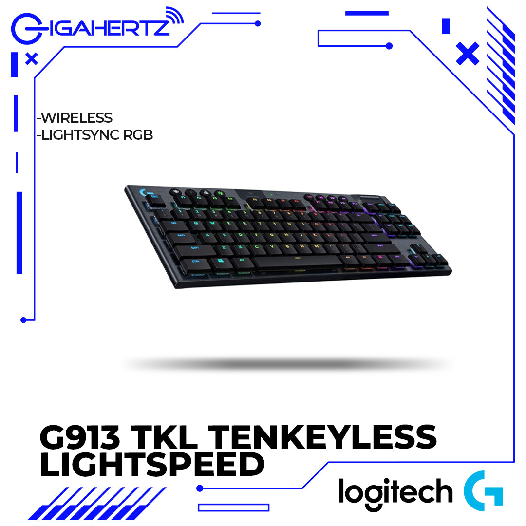 Logitech Logitech G913 TKL Tenkeyless LIGHTSPEED Wireless RGB Mechanical Gaming Keyboard