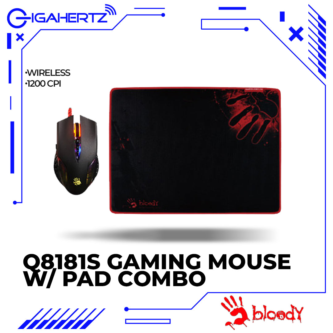 A4Tech Bloody Q8181S Gaming Mouse w/ Pad Combo
