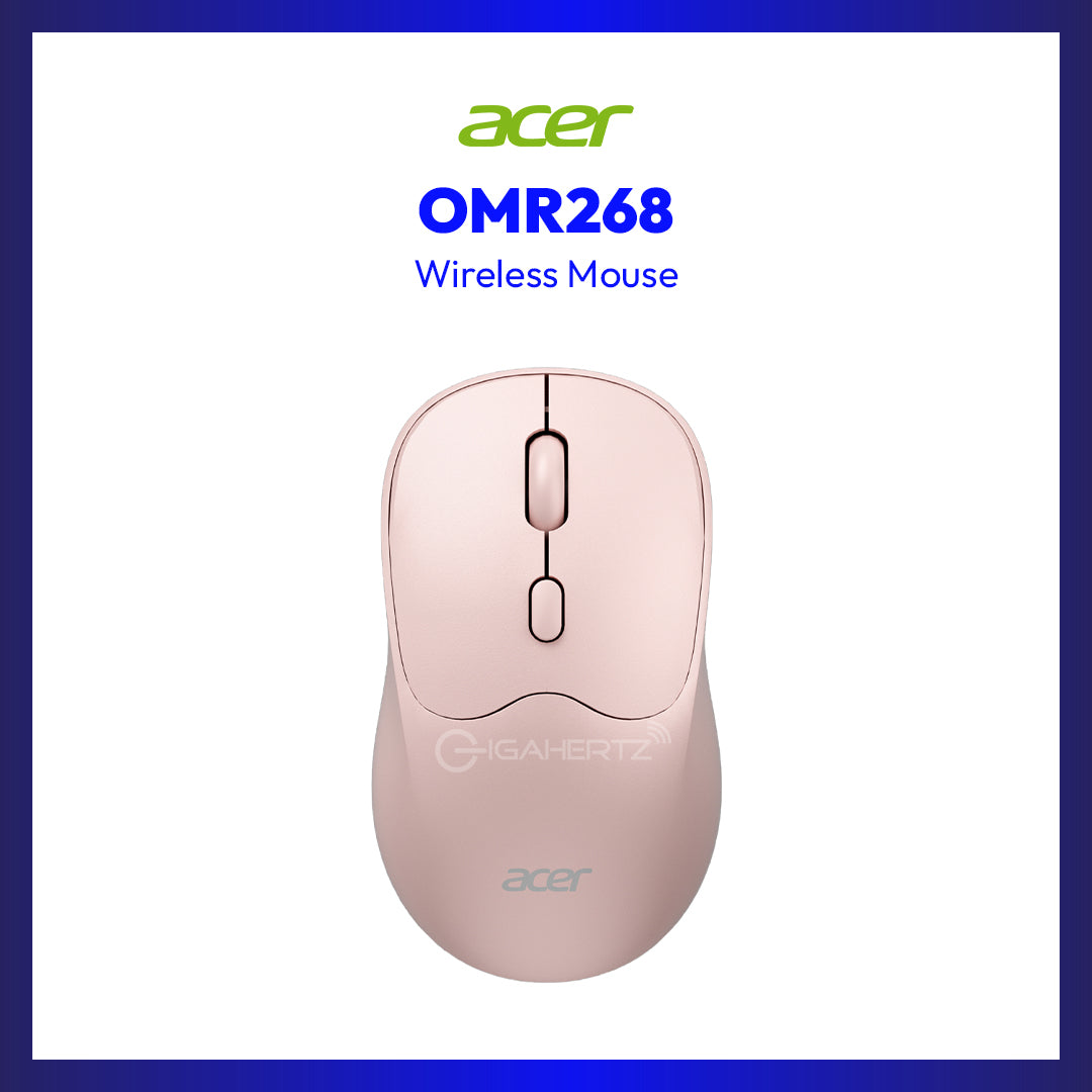 Acer OMR268 Dual-Mode 2.4G / Bluetooth Rechargeable Wireless Mouse Pink