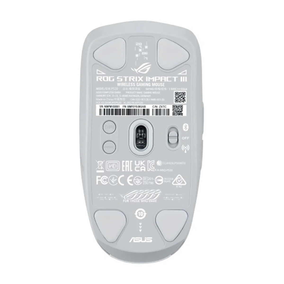 Asus ROG Strix Impact III Wireless Mouse P520 (White) KB-ASUS ROG STRIX SCOPE II X XA14