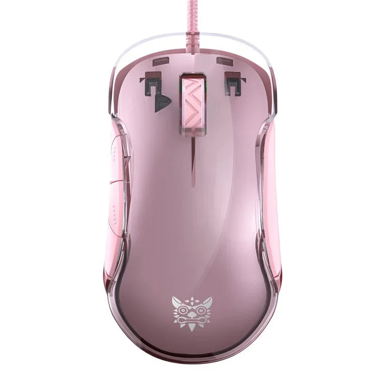 Onikuma CW925 RGB Wired eSports Gaming Mouse (Pink)