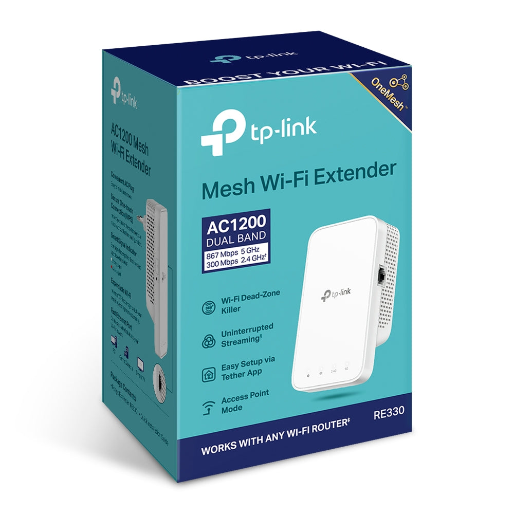 TP-Link RE330 AC1200 Mesh Wi-Fi Extender