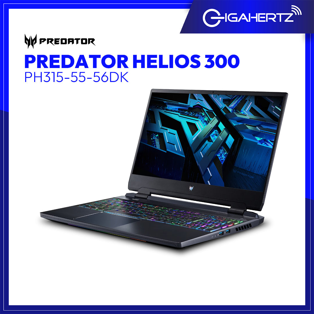Acer Predator Helios 300 PH315-55-56DK Gaming Notebook | 15.6" LCD | i5-12500H | GeForce RTX 3060 | 8GB RAM | 512GB SSD | WIN 11