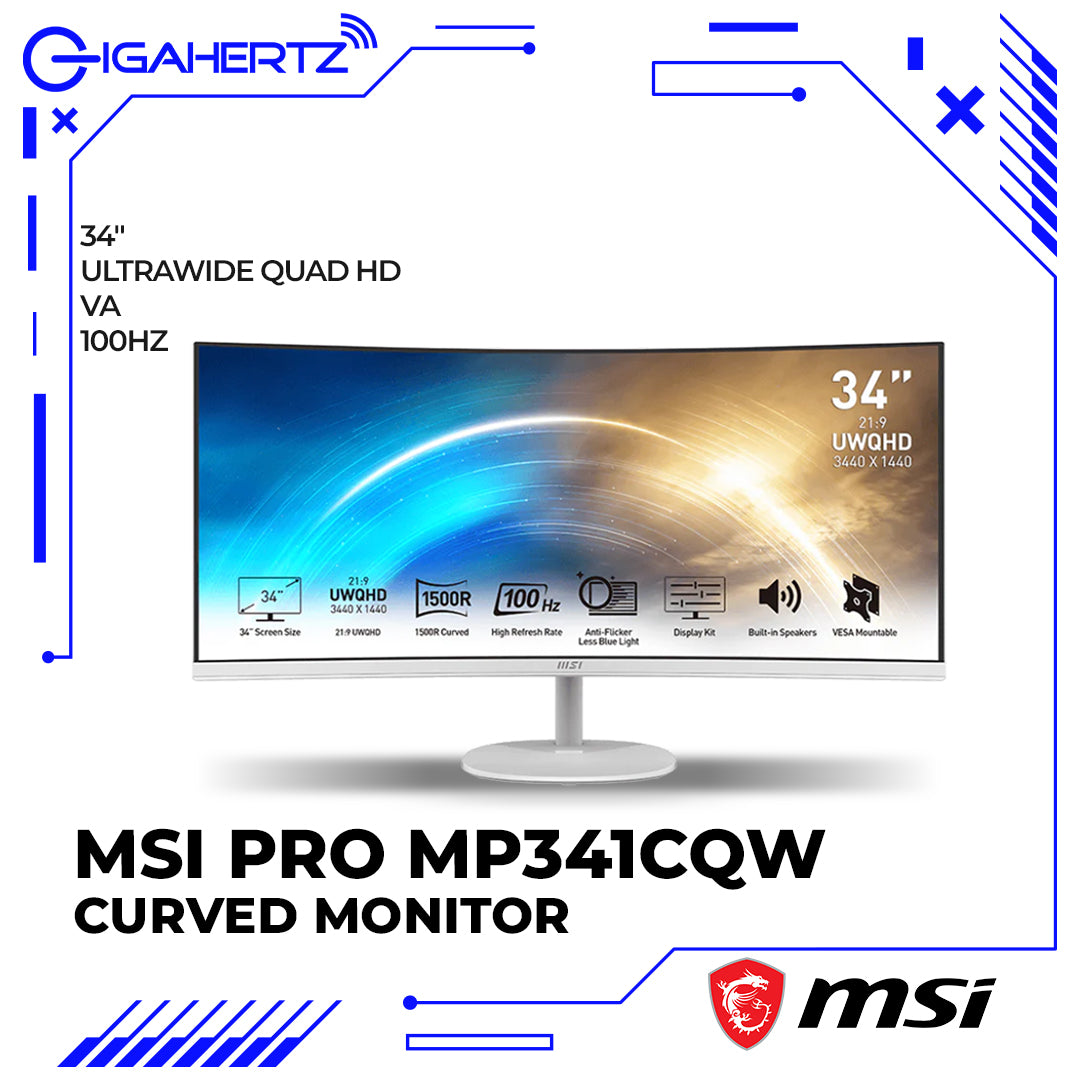 MSI PRO MP341CQW 34" Curved Monitor