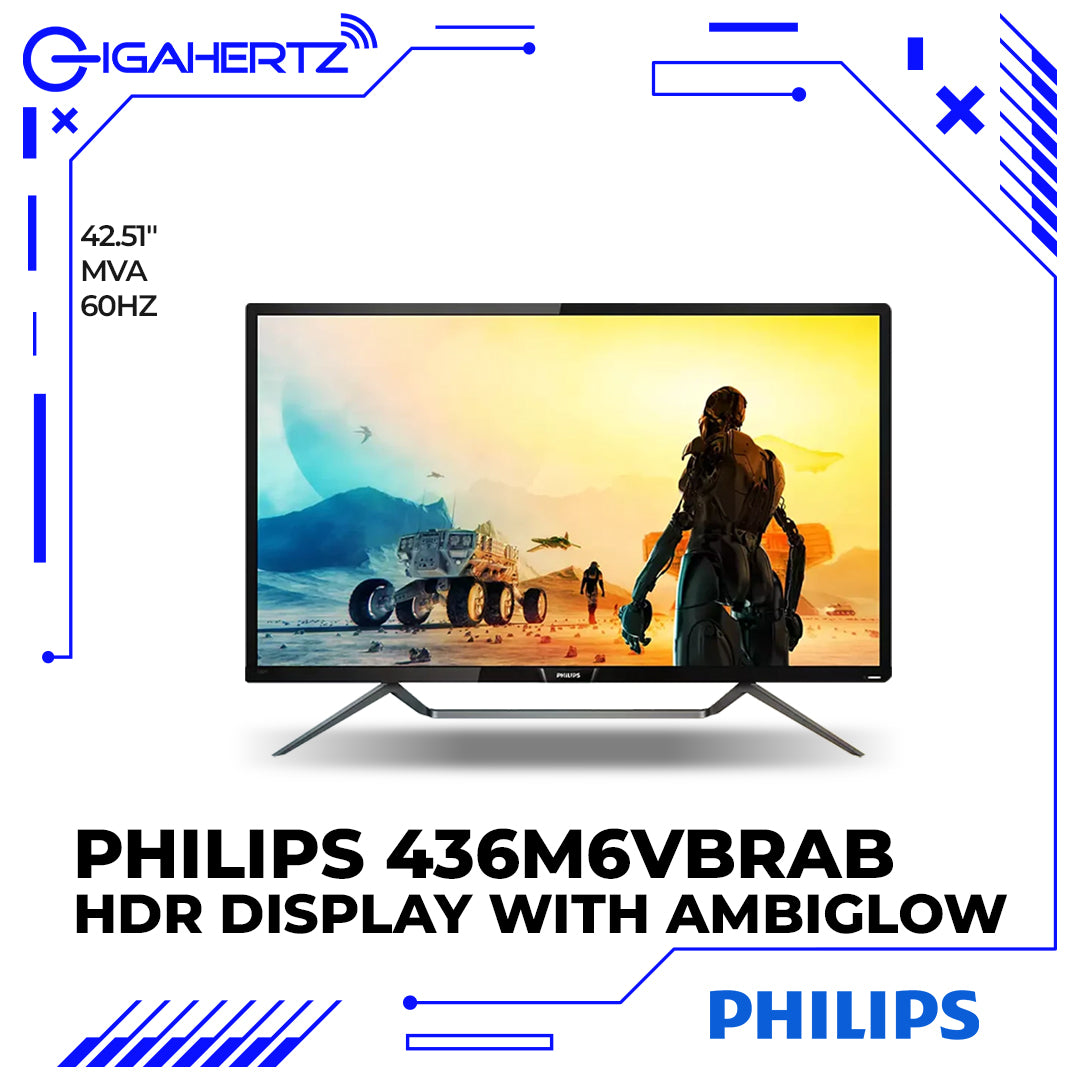 Philips 436M6VBRAB 42.51" HDR Display with Ambiglow