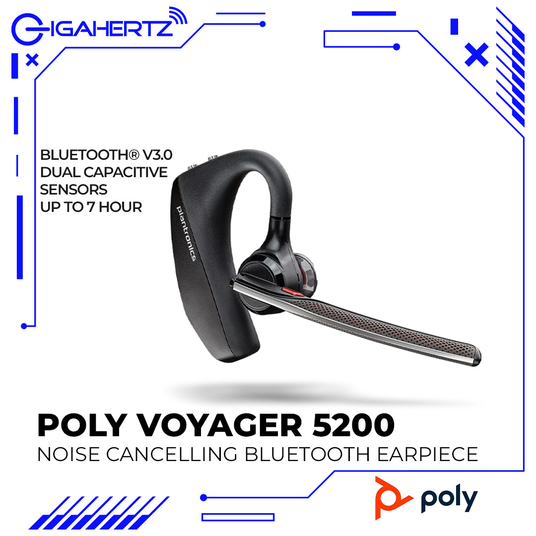 Poly Voyager 5200 Noise Cancelling Bluetooth Earpiece