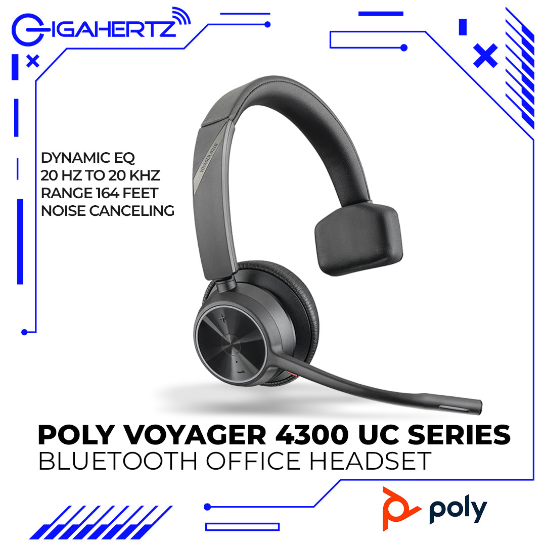 Poly Voyager 4300 UC Series Bluetooth Office Headset