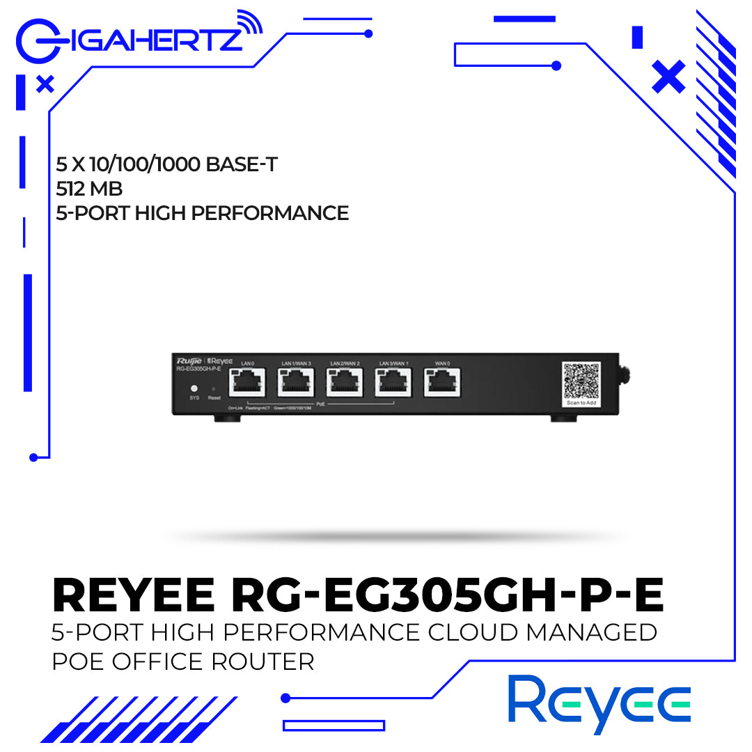 Reyee RG-EG305GH-P-E 5-Port High Performance Cloud Managed PoE Office Router