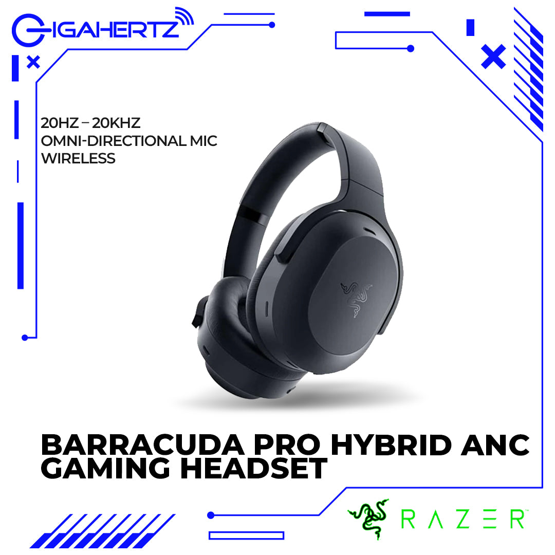 Razer Barracuda Pro Hybrid ANC Wireless Bluetooth Gaming Headset