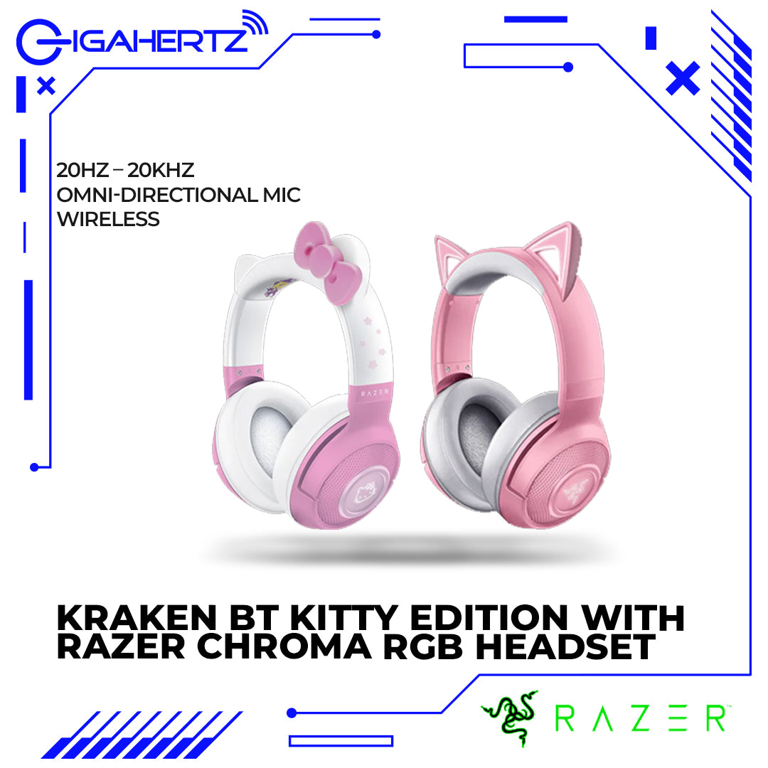 Razer Kraken BT Kitty Edition With Razer Chroma RGB Wireless Bluetooth Headset