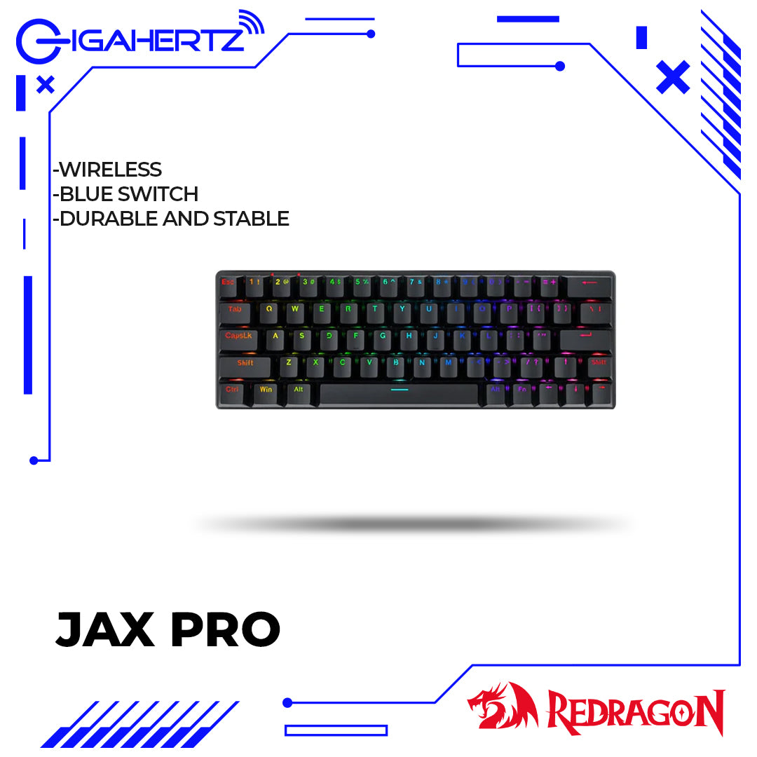 Redragon Jax Pro 63-Key RGB Wireless Mechanical Keyboard (K613P-KBS)