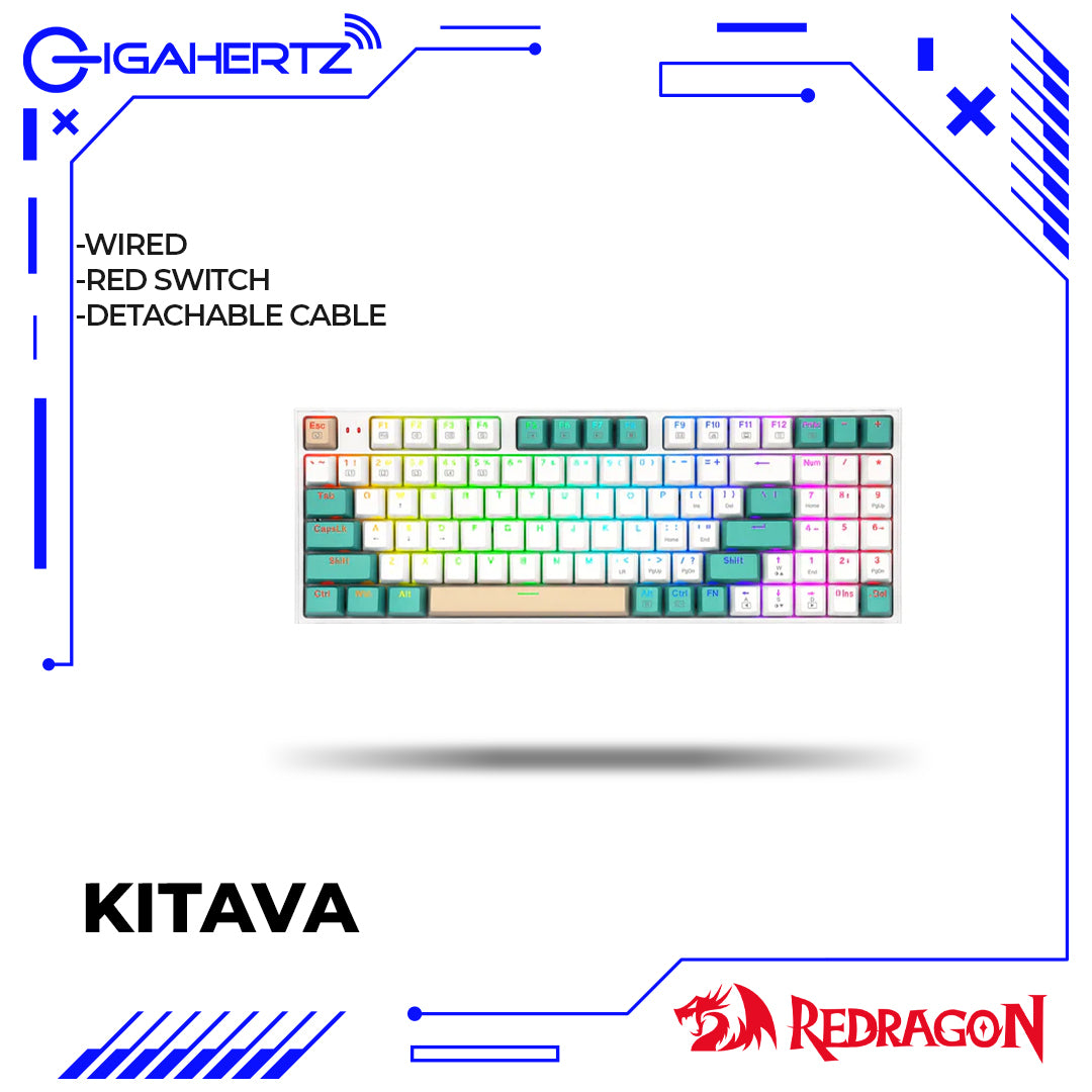 Redragon Kitava RGB Wired Mechanical Gaming Keyboard (K636WGC-RGB)