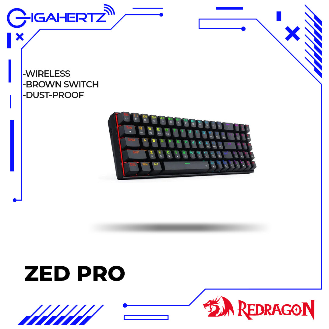 Redragon Zed Pro Wireless Mechanical Gaming Keyboard (K627P-KNS)