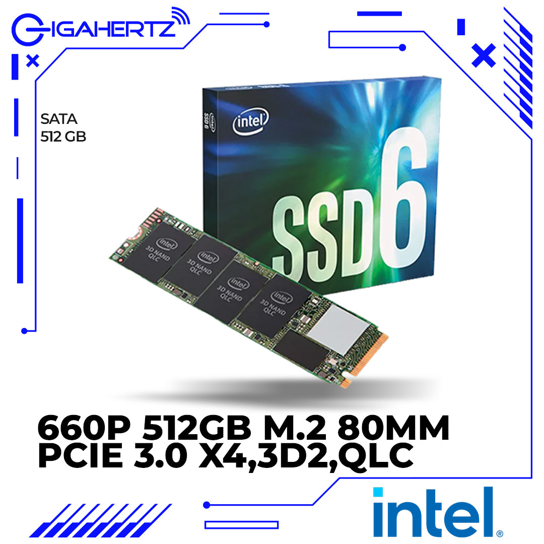 Intel 660P 512GB M.2 80MM PCIe 3.0 x4,3D2,QLC