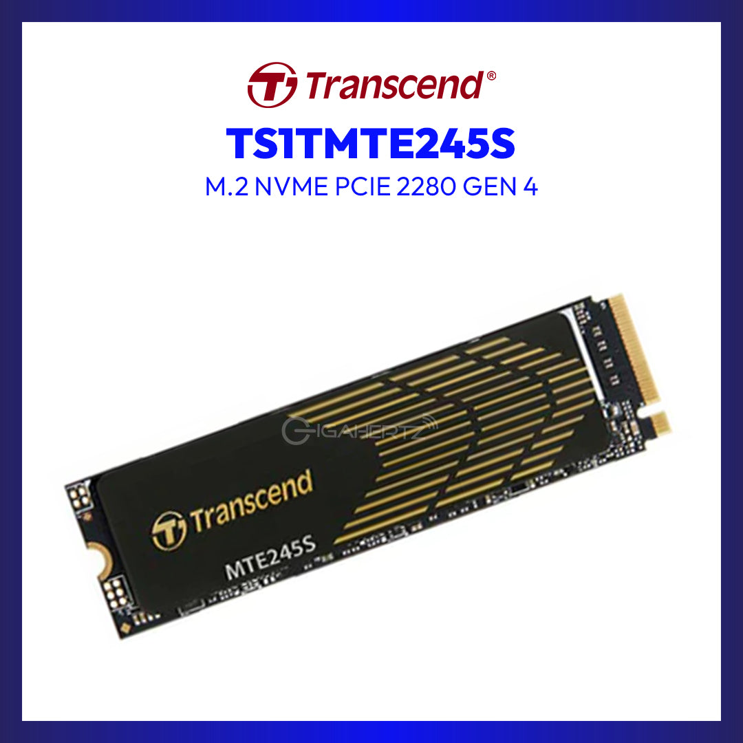 Transcend TS1TMTE245S | 1TB 245S M.2 2280 PCIE | Gen 4 X4 NVME 3D TLC Internal SSD