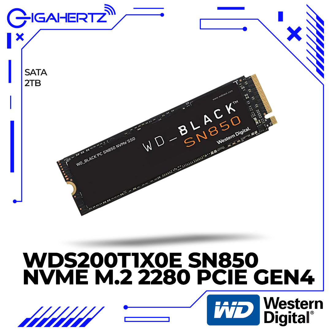 Western Digital WDS200T1X0E SN850 2TB NVME M.2 2280 PCIE GEN4 BLACK SSD ...