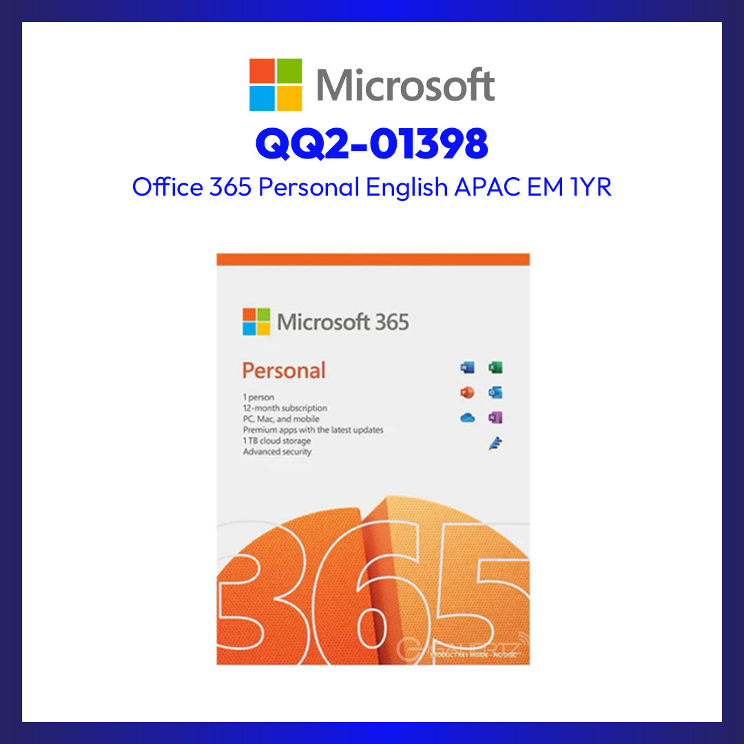 Microsoft Office 365 Personal English QQ2-01398 APAC EM 1YR