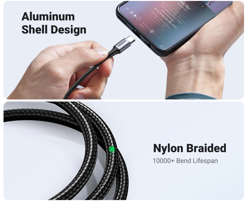 UGREEN 60W 1m USB-C To USB-C Data Cable (50150)