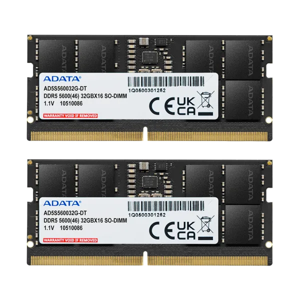 ADATA Premier DDR5 5600 SO-DIMM 32GB Memory Module (AD-AD5S560032G-S) | 5600MHz | CL46 | 1.1V