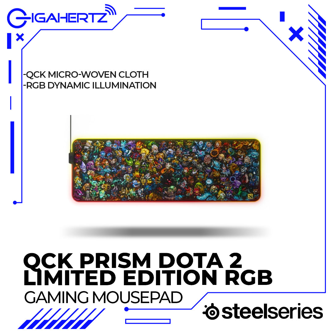 SteelSeries QCK Prism Dota 2 Limited Edition Cloth RGB Gaming Mousepad (PN63798)