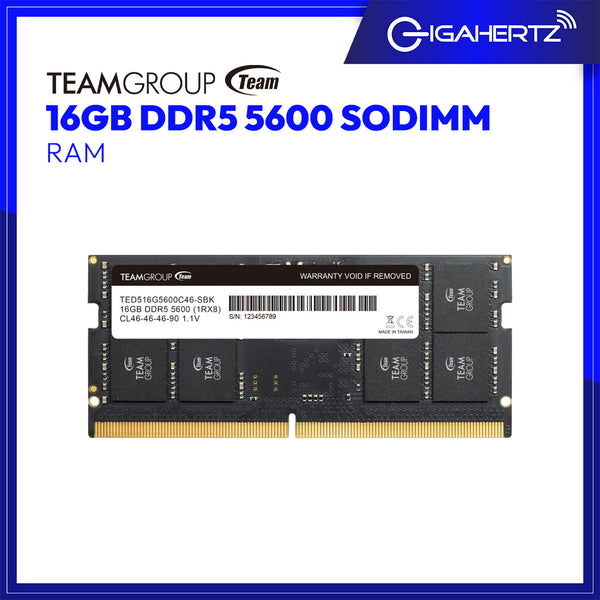 Maito 　TEAMGROUP 16GB DDR5 5600 メモリ2 Team Group Elite 16GB DDR5 5600 SODIMM | Gigahertz