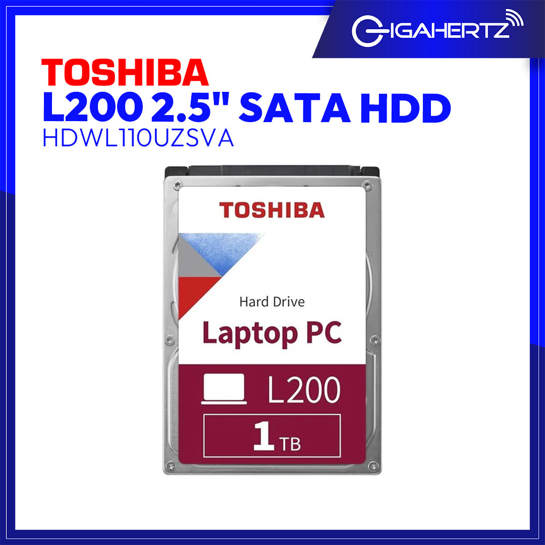 Toshiba L200 Mobile 2.5" 7mm 1TB SATA HDD 'Bulk' (HDWL110UZSVA)