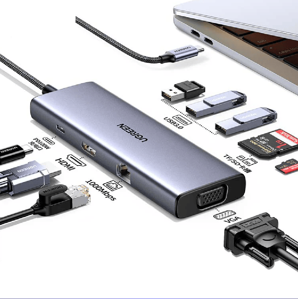 UGREEN USB-C 9-In-1 Multifunction Adapter - 15cm [CM498/15600]