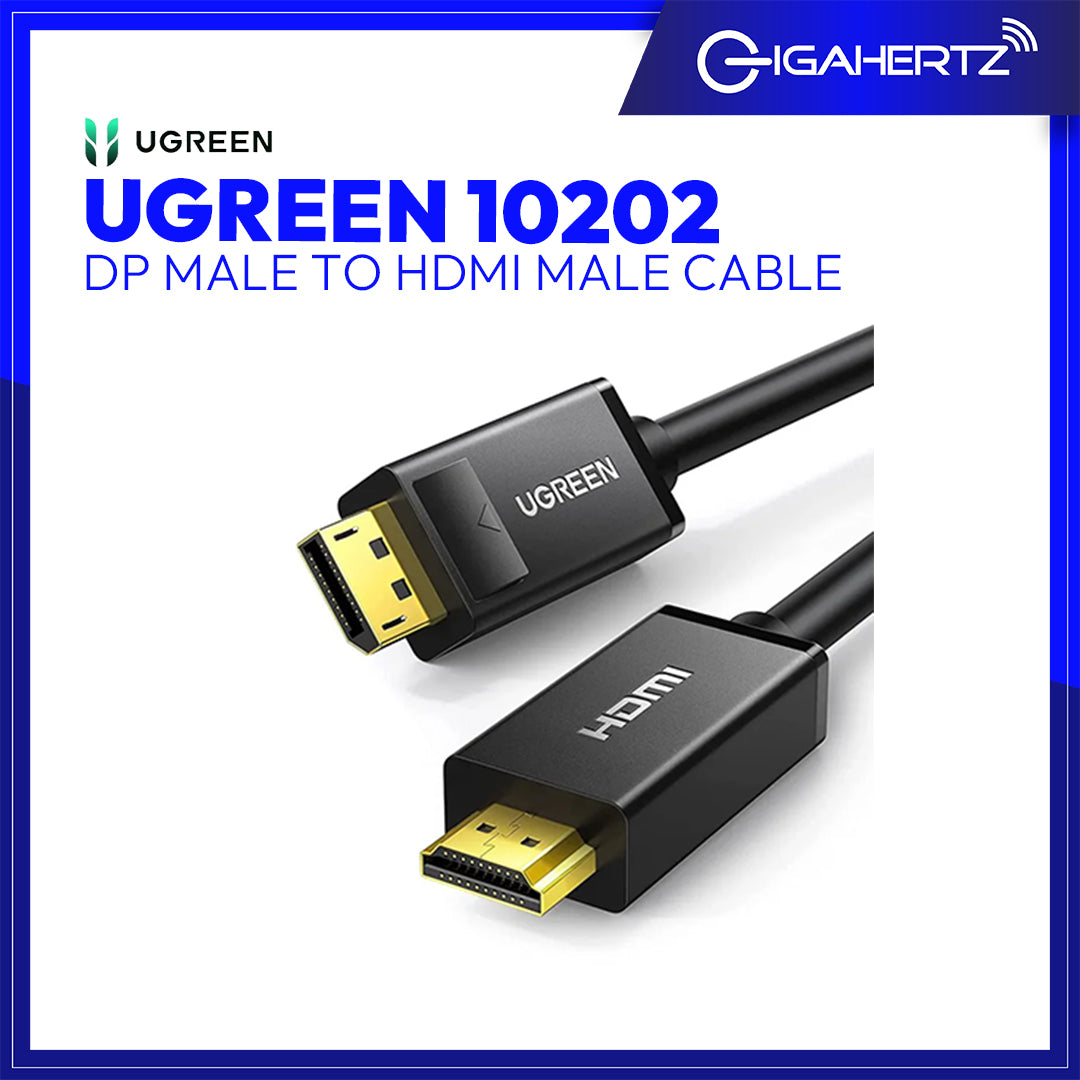UGREEN 10202 DP Male To HDMI Male Cable 2-Meters