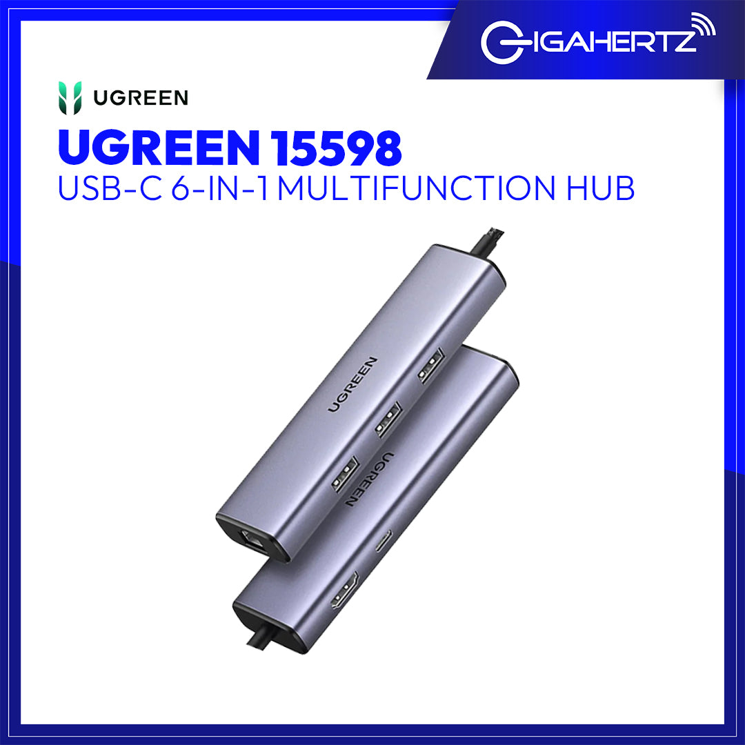 UGreen 15598 UGREEN USB-C 6-In-1 Multifunction Hub