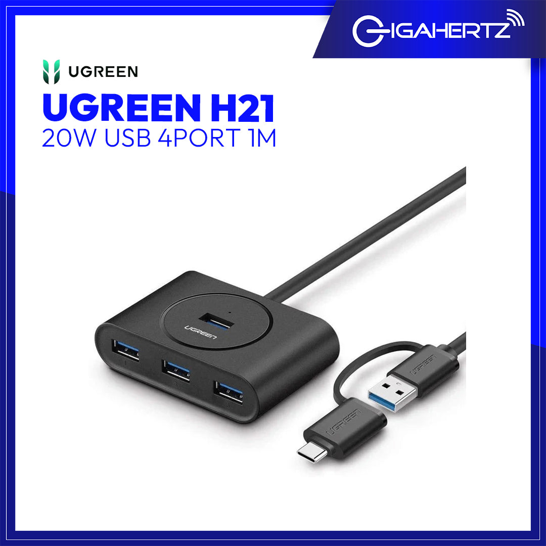 UGreen H21 20W USB 4PORT 1M