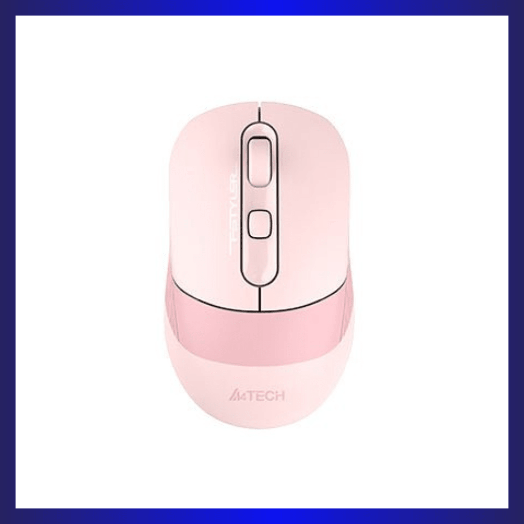 A4Tech FB10C | Optical Sensor | Bluetooth & 2.4GHz Wireless | Multi-Device Support | Adjustable 2400 DPI | Baby Pink | GigaHertz
