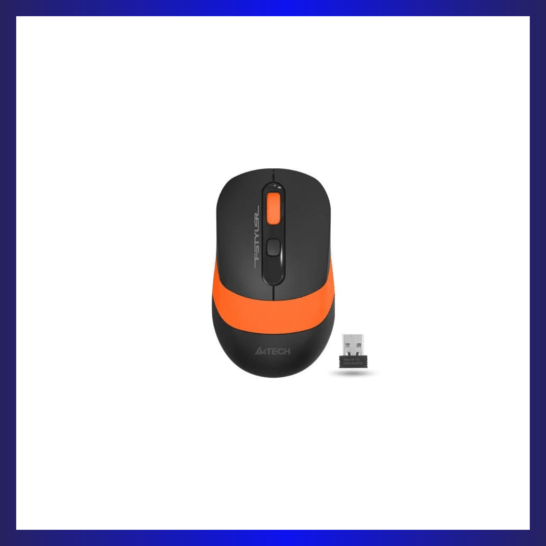 A4Tech FStyler FG10 Wireless Mouse (Orange) | GigaHertz